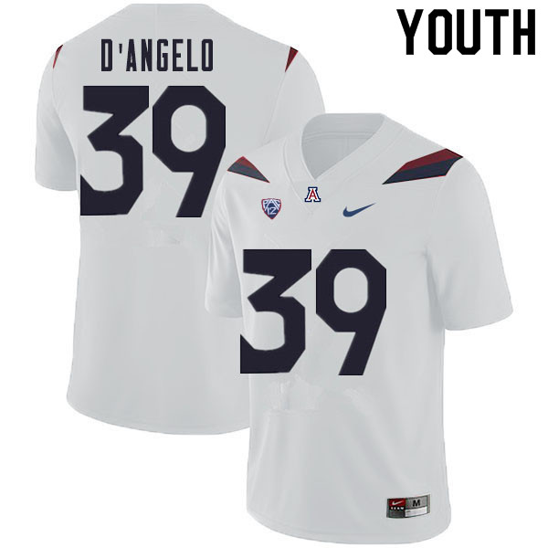 Youth #39 Tristen D'Angelo Arizona Wildcats College Football Jerseys Sale-White - Click Image to Close